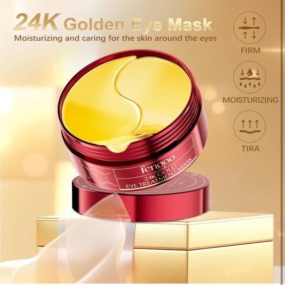 Under Eye Patches (60 Pcs) - 24K Gold Eye Masks for Dark Circles and Puf… - Picture 4 of 9